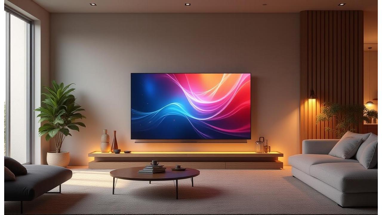 Living room featuring SmartTV Home 4K OLED television